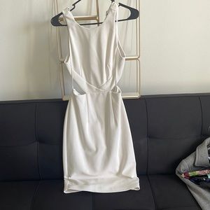 White Jodi Kristopher Formal Dress Slits On Sides